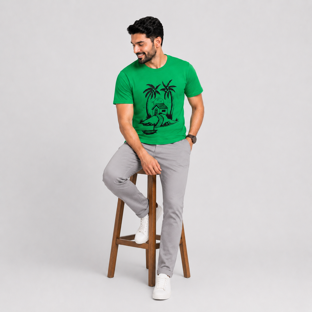 Green Slim Winner Men'S T Shirt - 73968