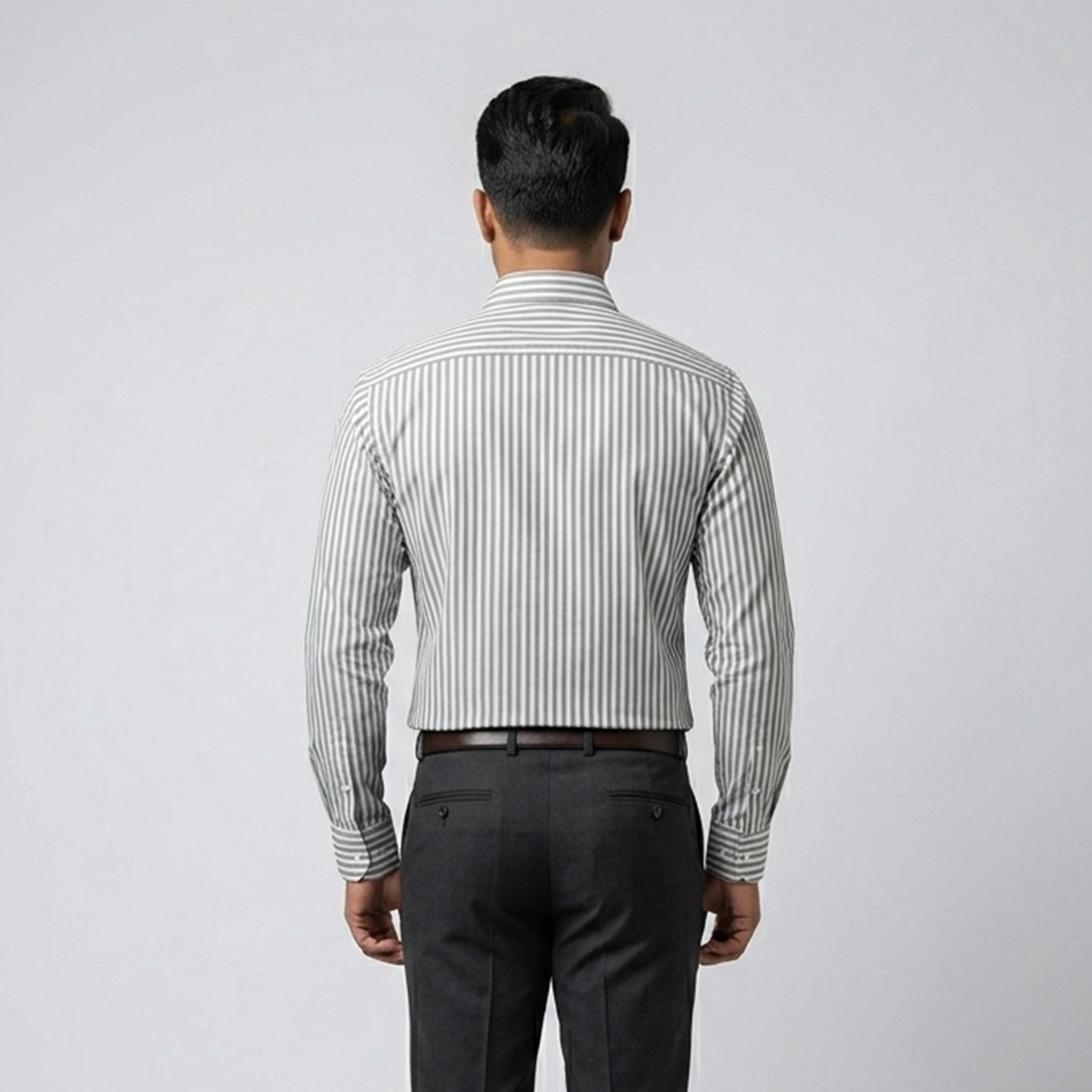 Winner Grey white Stripe Shirt - 73823