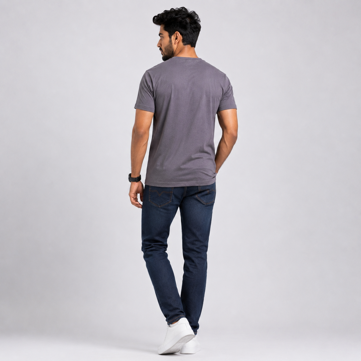 Winner Men's Grey-23 T-Shirt -73316