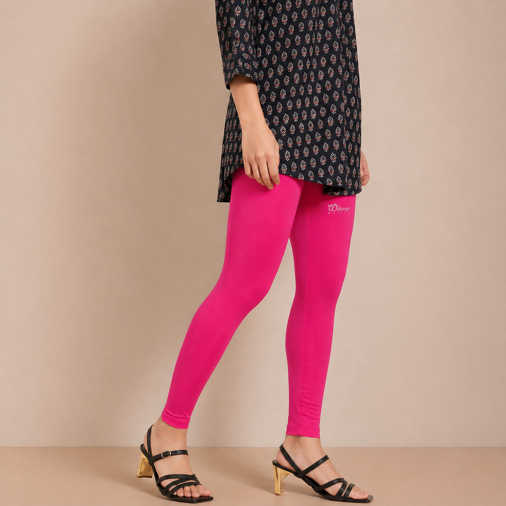 Winner's Hotpink Womens Modern Fit Leggings -43716