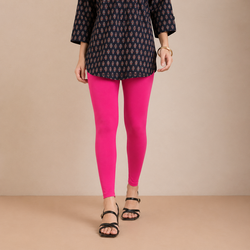 Winner's Hotpink Womens Modern Fit Leggings -43716
