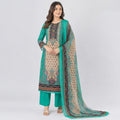 Winner Ladies 3Pc Light Green-5 Print Unstitched Kurta Set - 55766