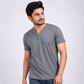Winner Men's Lava Grey China V-Neck T-Shirt - 80215