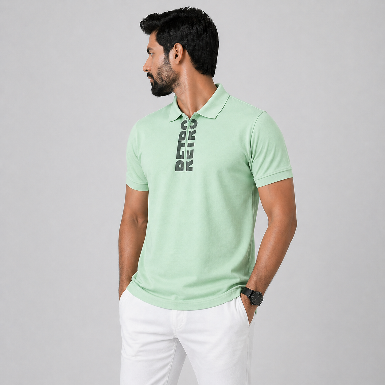 Winner Mens Light Grass Green Polo T Shirt -73990