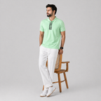 Winner Mens Light Grass Green Polo T Shirt -73990