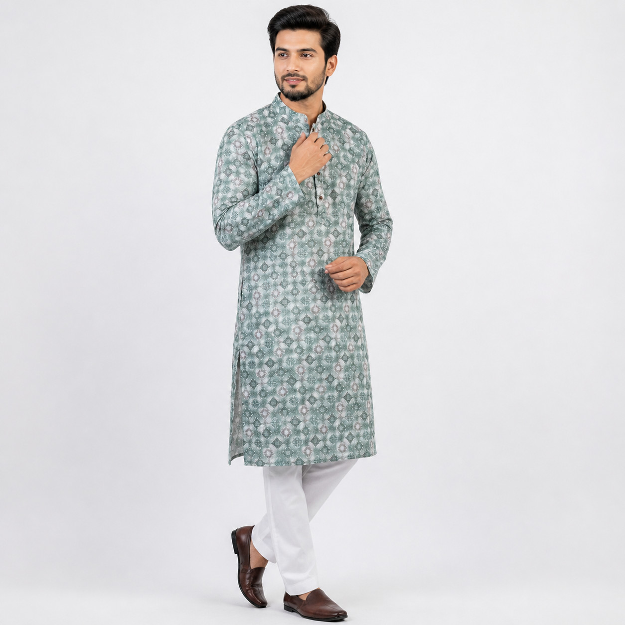 Winner Mens Light Green  Panjabi - 73914