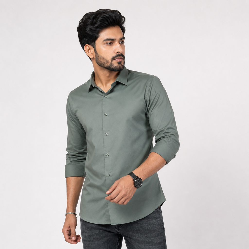 Winner Men's Light Green Shirt - 80295
