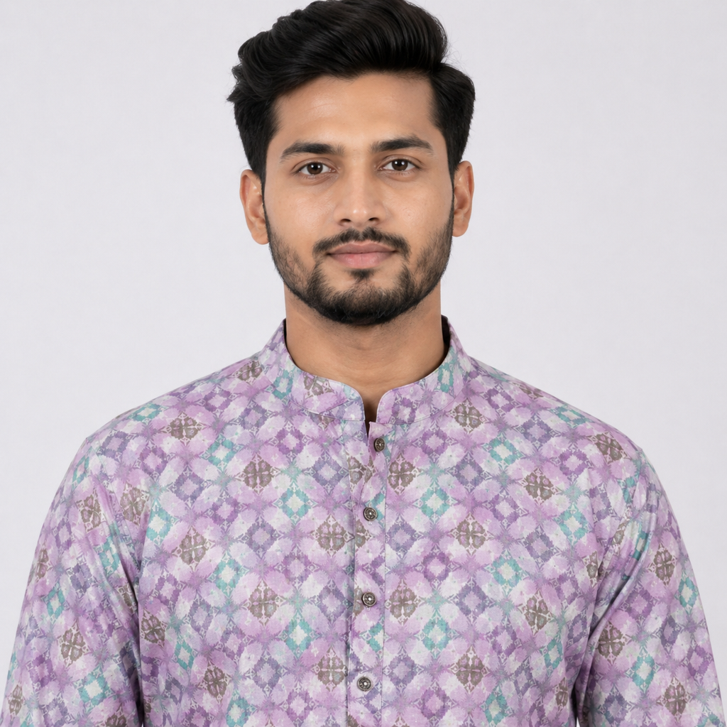 Winner Mens Light Purplr Panjabi - 73914