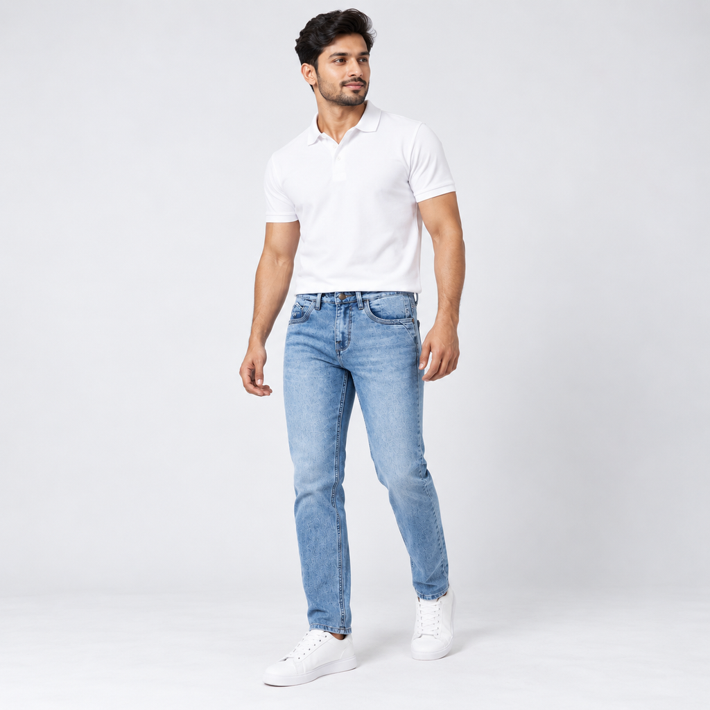 Winner Men's Light Wash Denim Pant 80333