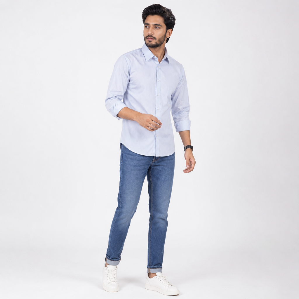 Winner Men's Light Blue Shirt - 80295