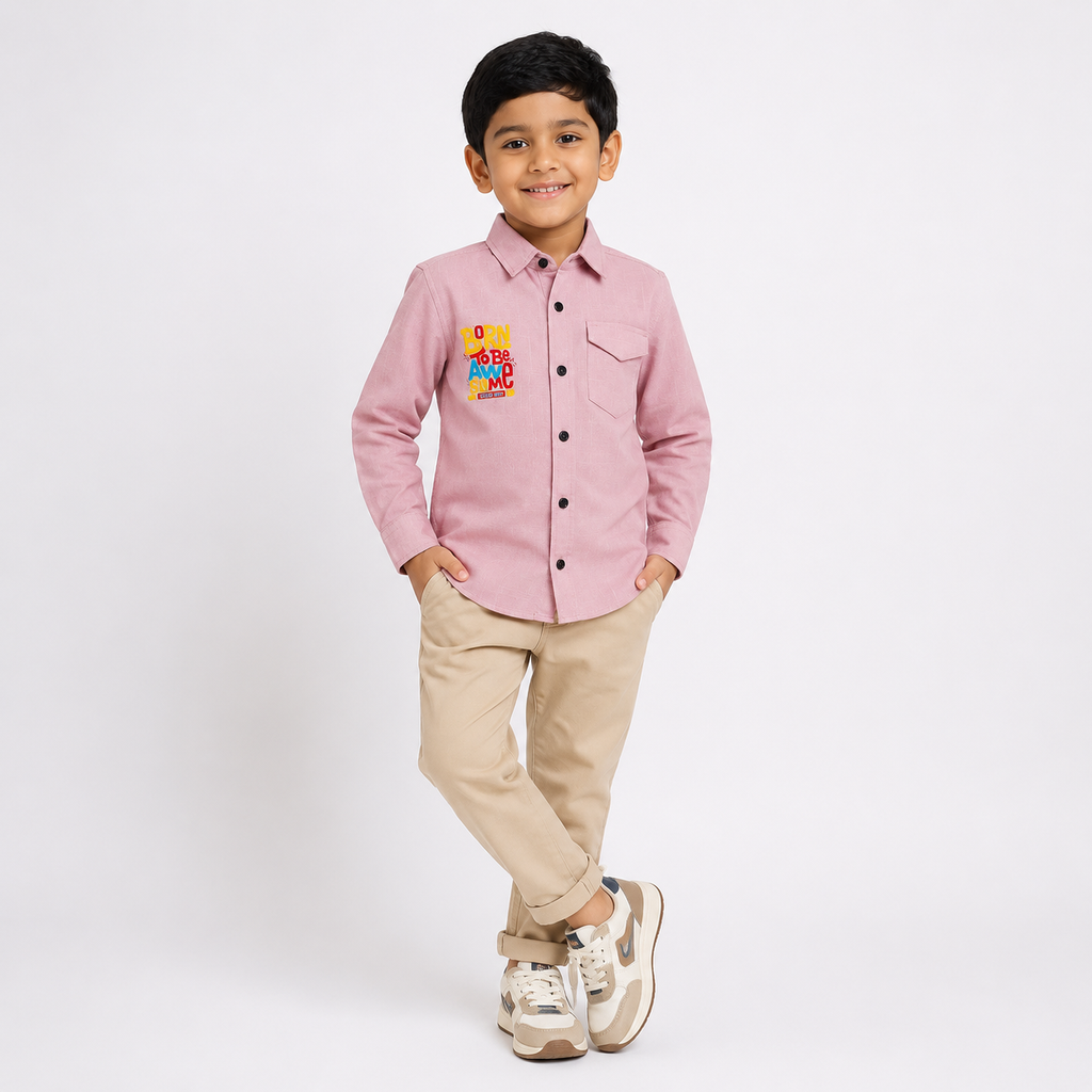 Winner Light Pink Kid's Shirt- 80010