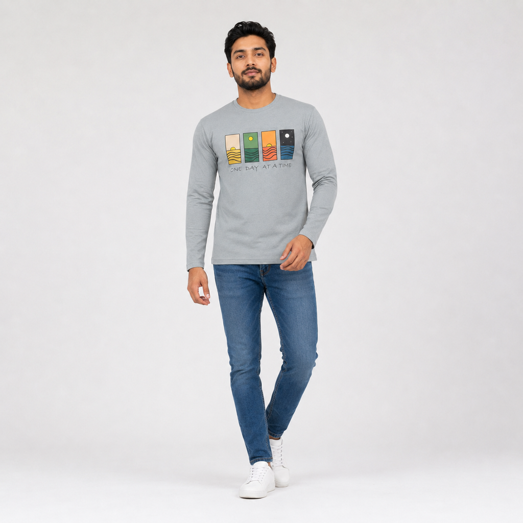 Winner Men's Monument Full Sleeve T-Shirt-80320