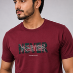 Maroon Slim Winner Men'S T Shirt - 80088