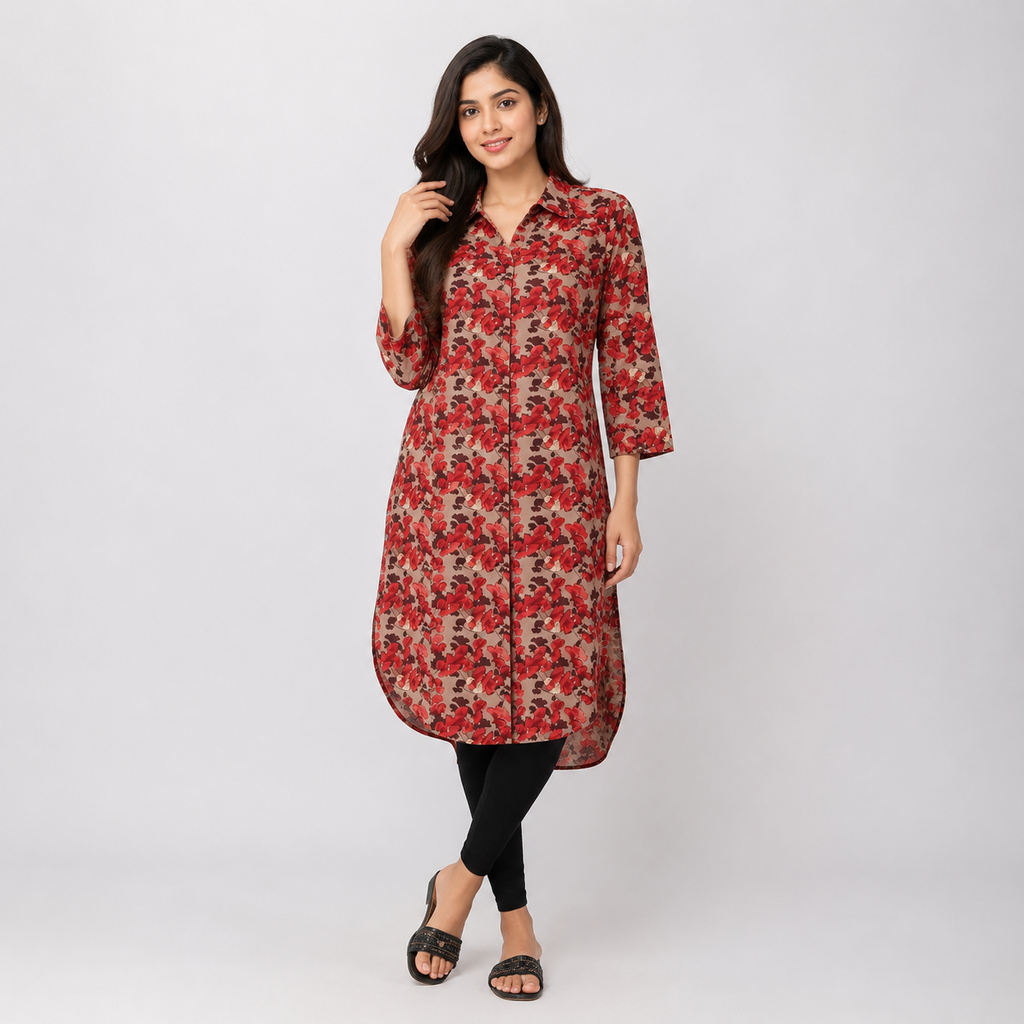Maroon  Ladies kurti - 73662