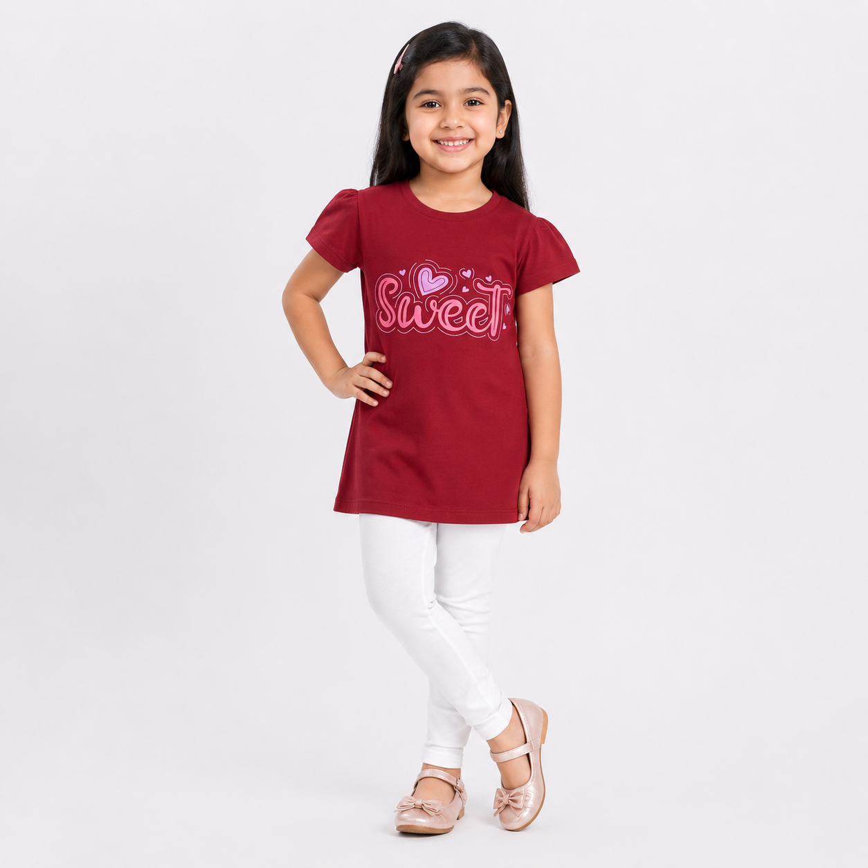 Winner's Maroon Girls T-Shirt - 80140