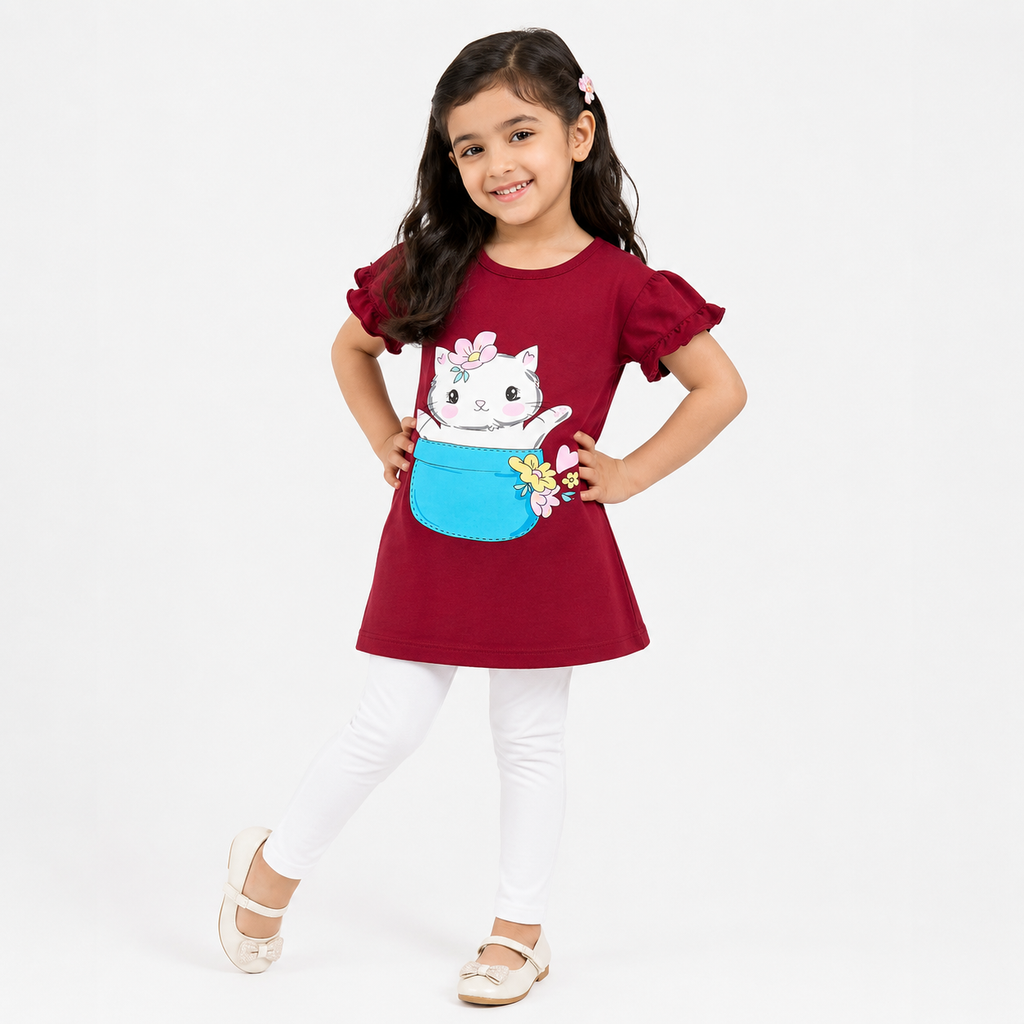 Winner Maroon Girls Tshirt - 80144