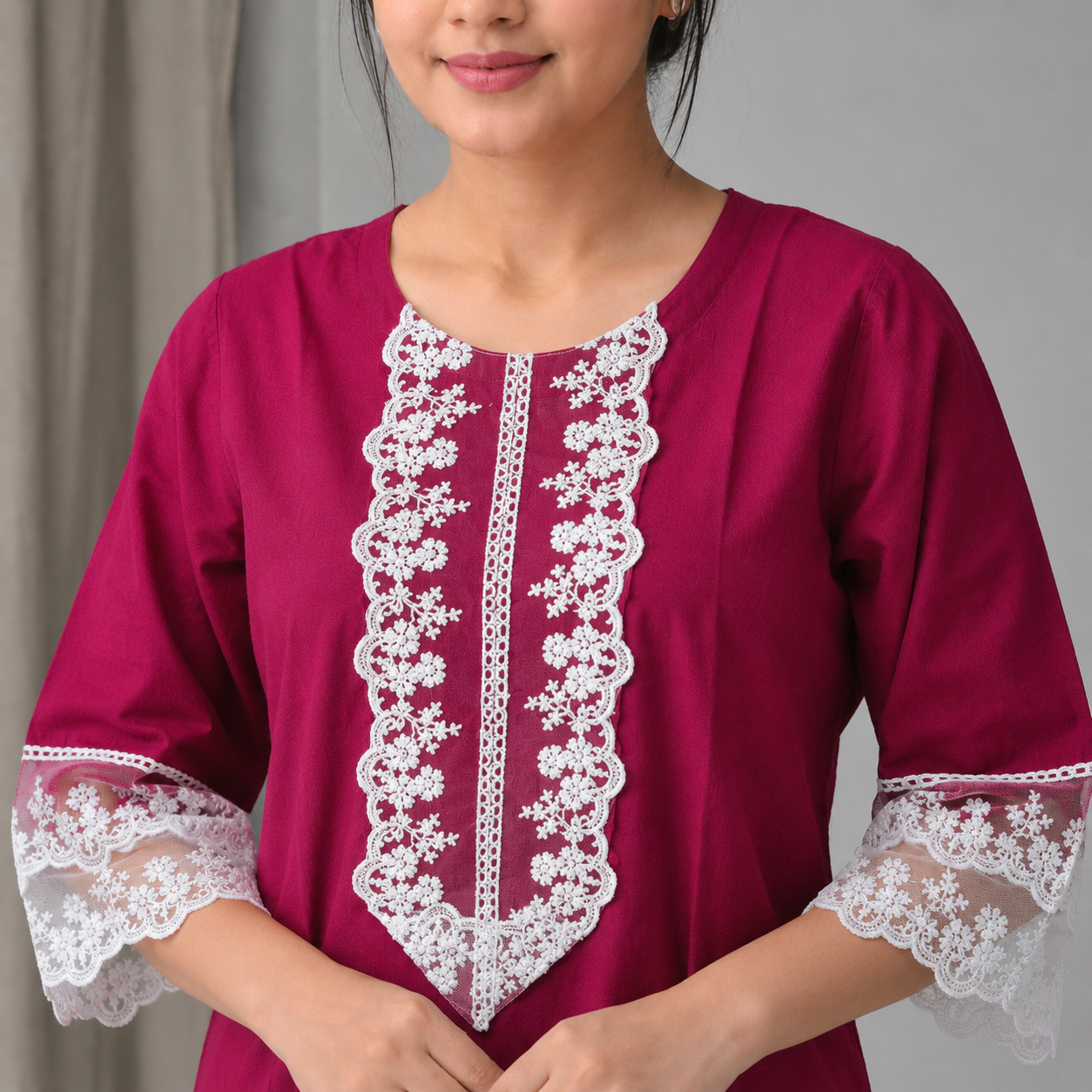 Maroon Ladies Cord Set - 80004