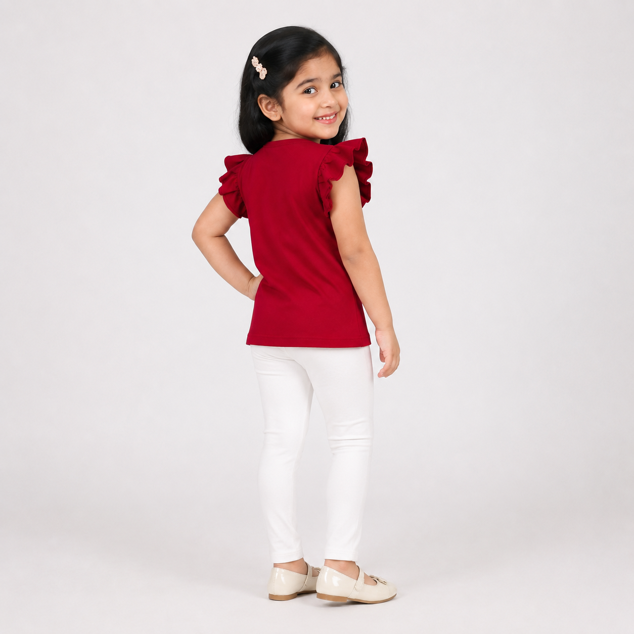 Winner Maroon Kids Girl's/s Top-73748