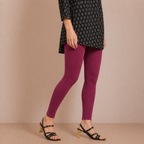 Winner Maroon Womens Modern Fit Leggings -43716