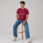 Winner Men's Maroon  T Shirt - 80090