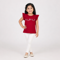 Winner Maroon Kids Girl's/s Top-73748