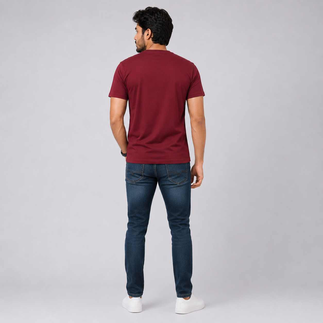Maroon Slim Winner Men'S T Shirt - 80088