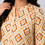 Winner's Masturd And White Aop  Ladies Kurti - 80002