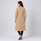 Winner's Masturd And White Aop  Ladies Kurti - 80002