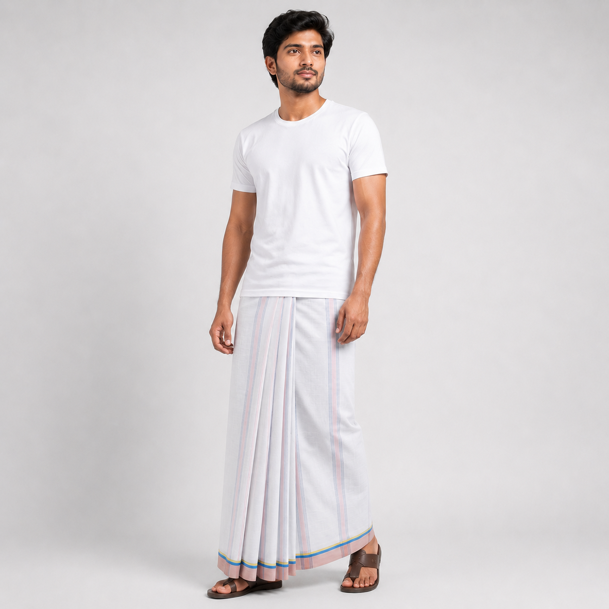 Men's Lungi (5.5 Mtr) - Mix-3 (06 PCS PACK)