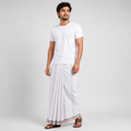 Winner White (Pink Border) Men's Lungi {5.5Hand} - 73999