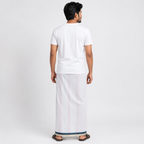 Winner White (Multi Border) Men's Lungi {5.5Hand} - 73999