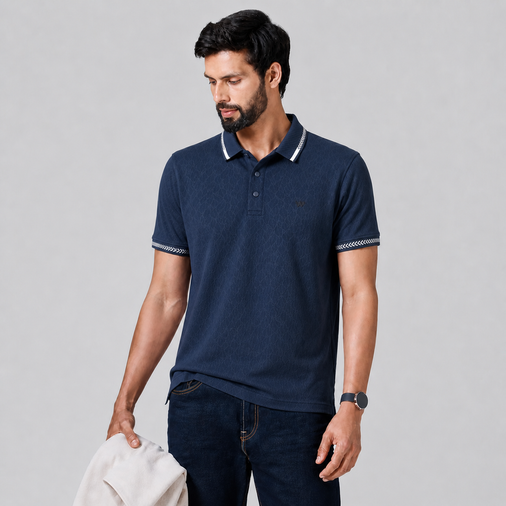 Winner Mens Navy-C-41  Polo T Shirt - 80069