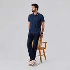Winner Mens Navy-C-41  Polo T Shirt - 80069