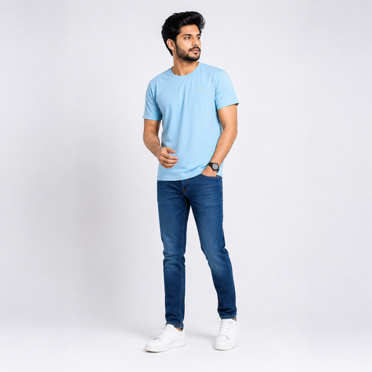 Winner Men's Sky Blue Regular T Shirt - 73435