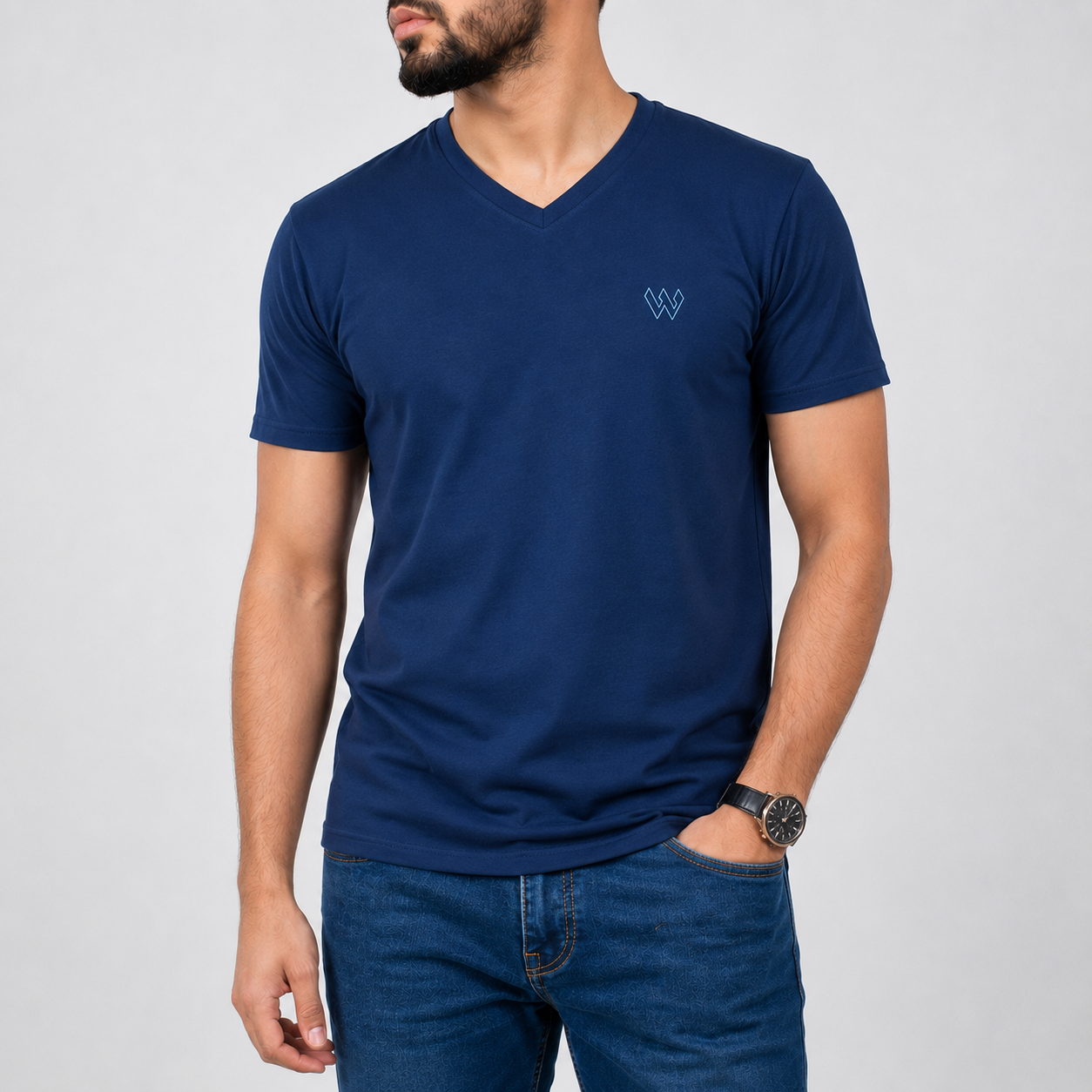 Navy Slim Winner Men'S T Shirt - 73936