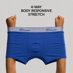 Winner's Mens Navy & Grey Crew Boxer  ( Pack Of 2 ) - 73409