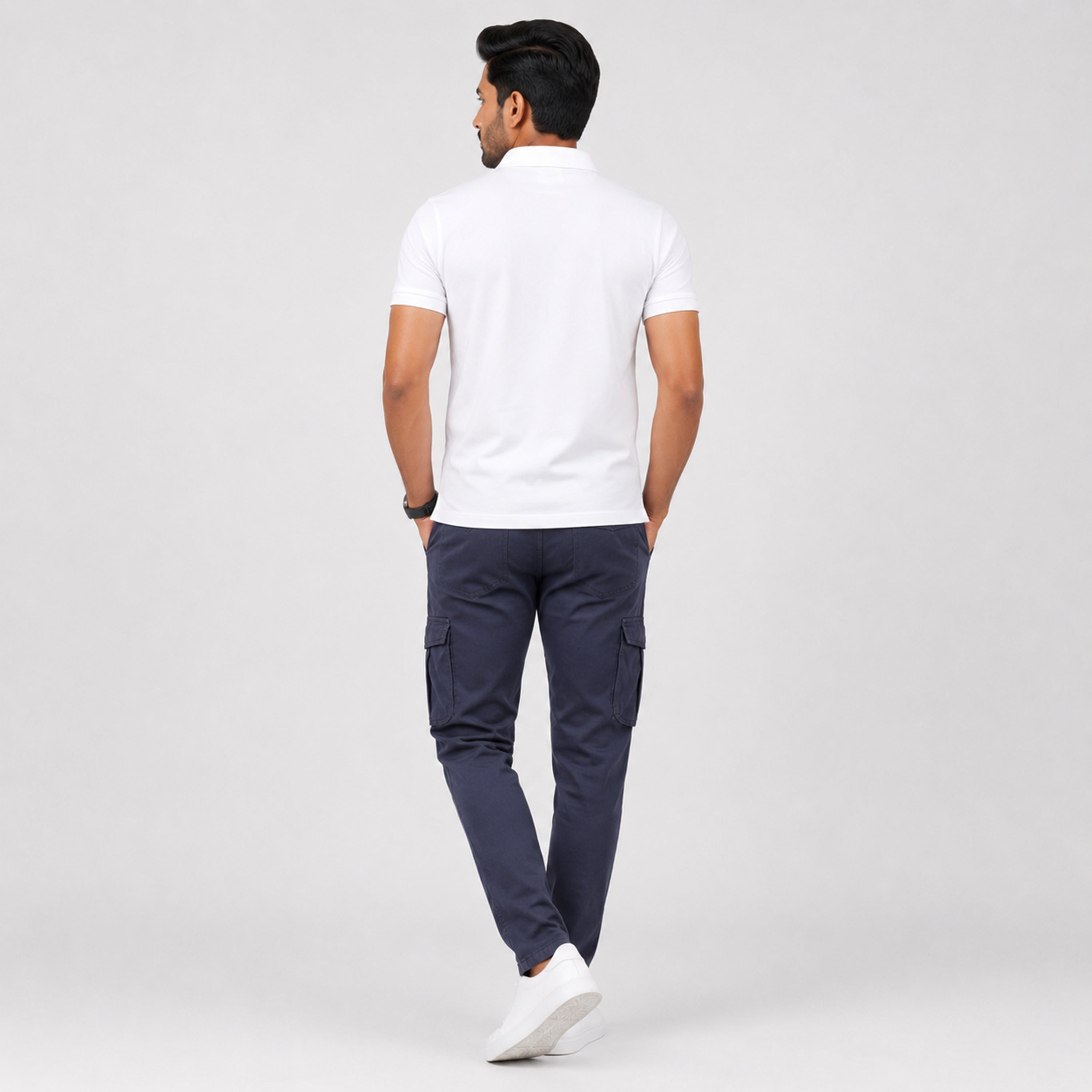 Winner's Men'S Navy Cargo Pant - 55850