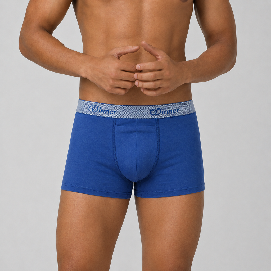 Winner's Mens Navy & White Crew Boxer  ( Pack Of 2 ) - 73409