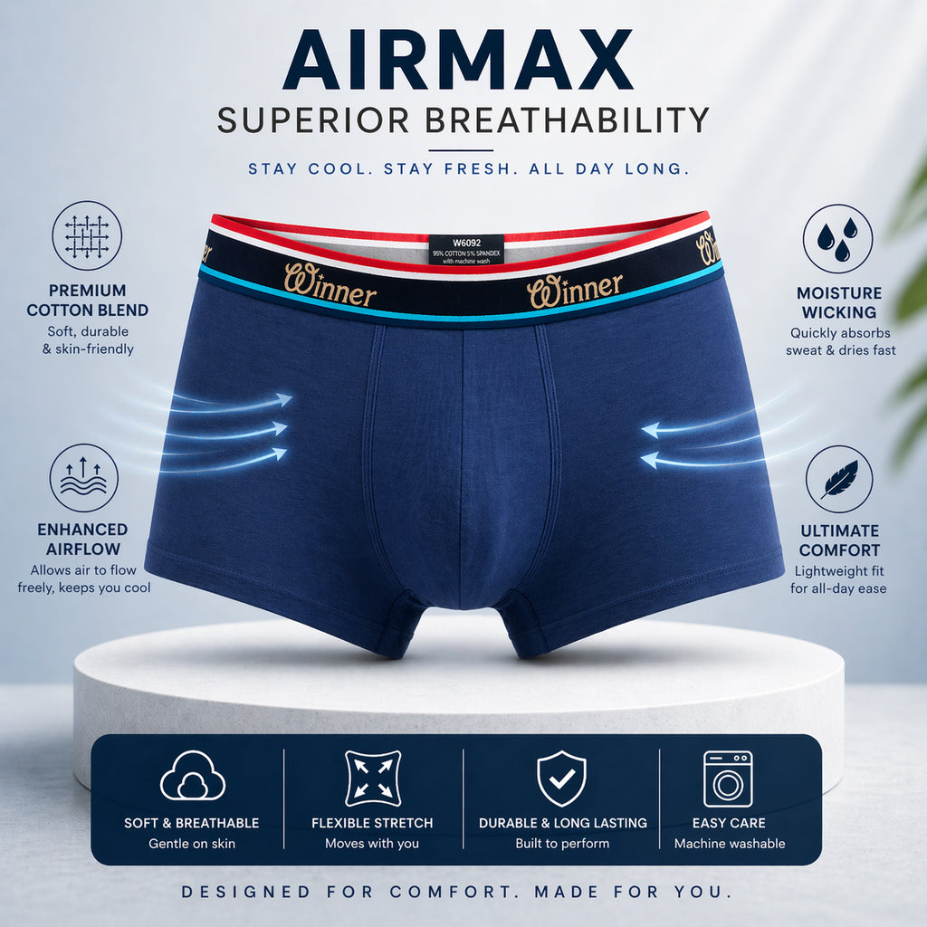 Men's Navy Luxury Boxer - 43713