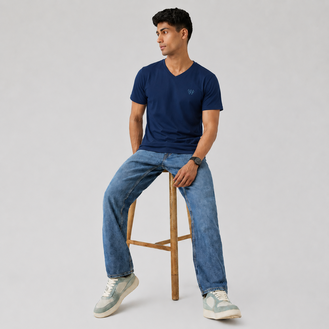 Navy Slim Winner Men'S T Shirt - 73936