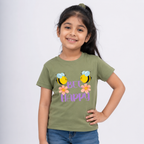 Winner Kids Olive Drab Girl's T-shirt - 80277