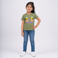 Winner Kids Olive Drab Girl's T-shirt - 80277