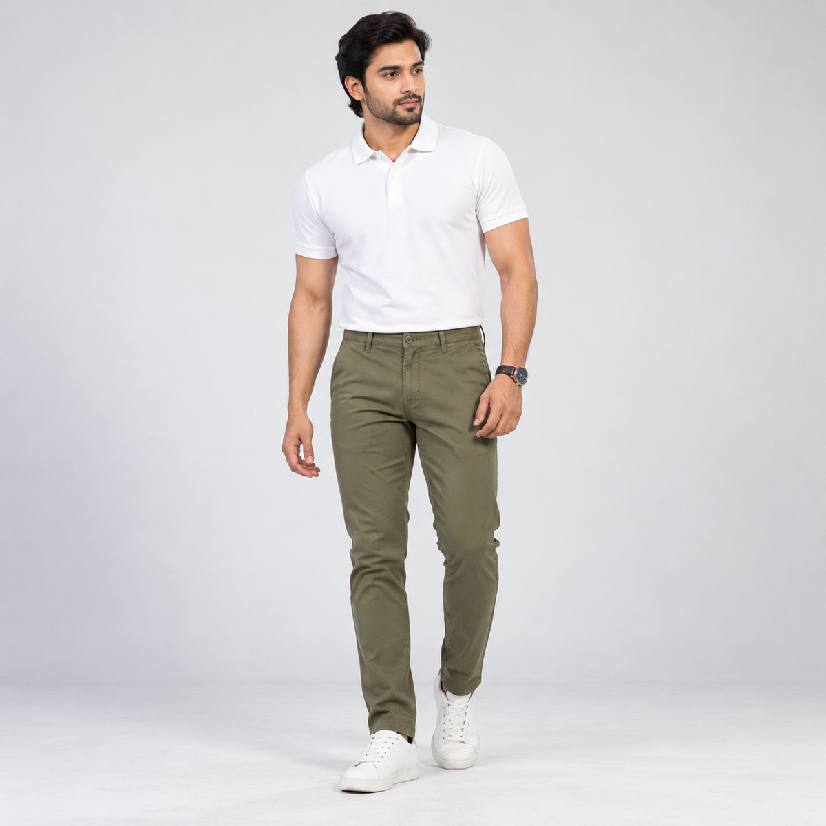 Winner Men's Olive Gabardine Pant 80334
