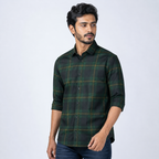 Winner Men's  Olive green & Black  SHIRT-80045