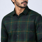 Winner Men's  Olive green & Black  SHIRT-80045