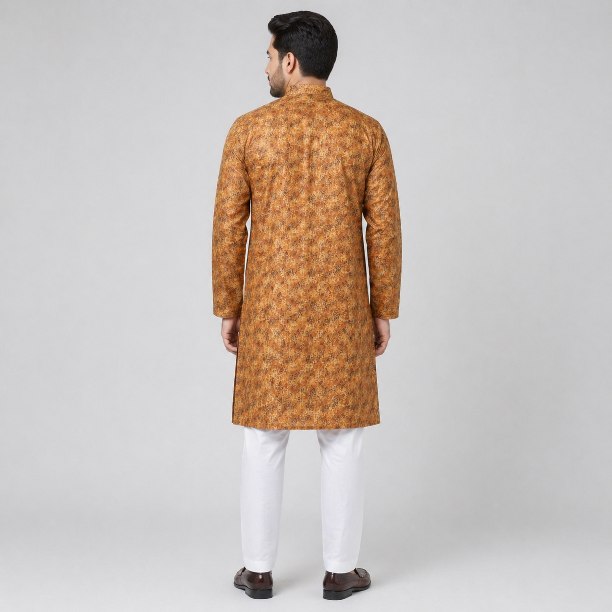 Winner Mens Orange Panjabi - 73915