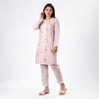 Winner Pink-AOP Ladies Kurti - 80186