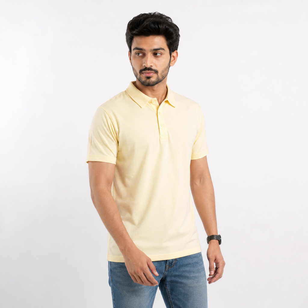 Winner Men's Pastel Yellow Polo Shirt - 73888