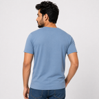 Winner Men's Pastel Blue China V-Neck T-Shirt - 80215