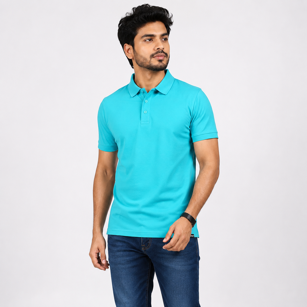 Winner Men's Pool Blue Polo Shirt - 73888